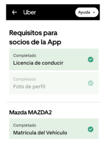 requisitos uber driver