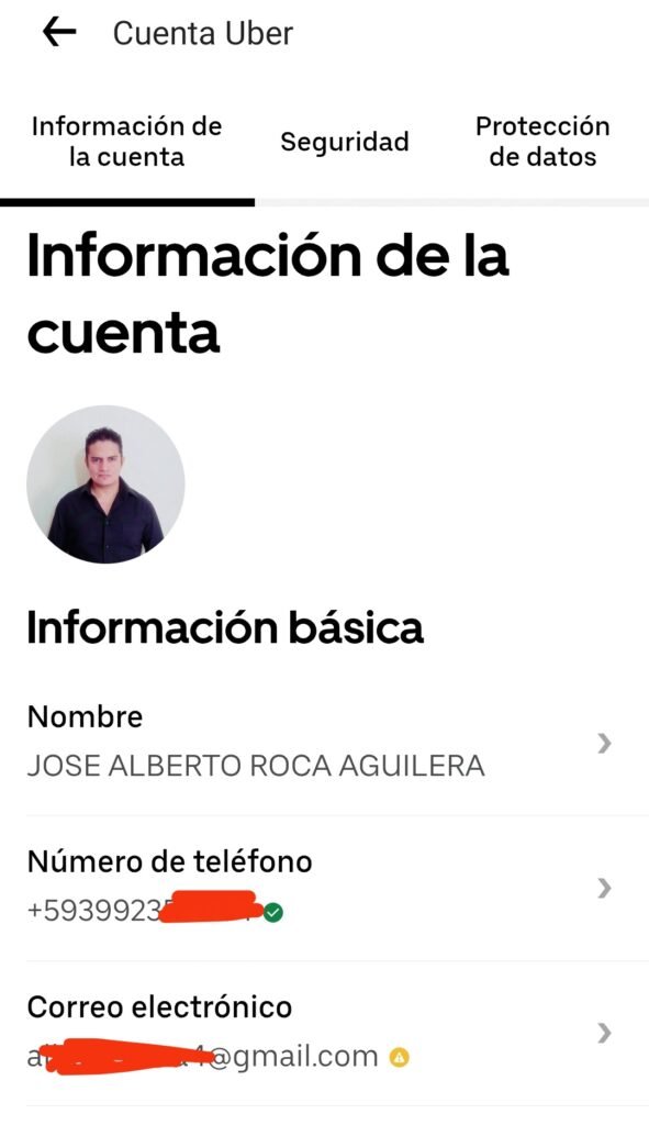 clic en el numero de teléfono