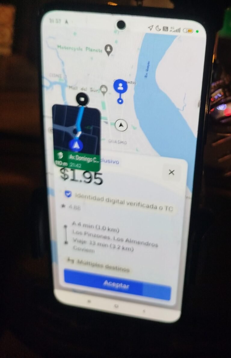nuevo pedido de viaje Uber Driver