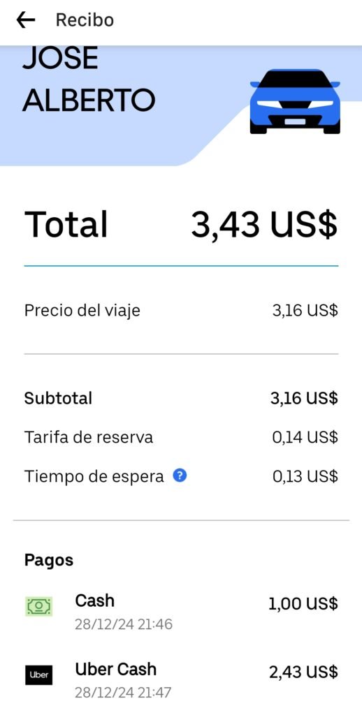 Uber cash