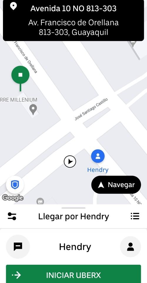 Viaje aceptado Uber Driver